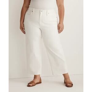 MADEWELL Womens Wide-Leg Crop Jeans 14W Tile White Perfect Vintage NI406 NWT